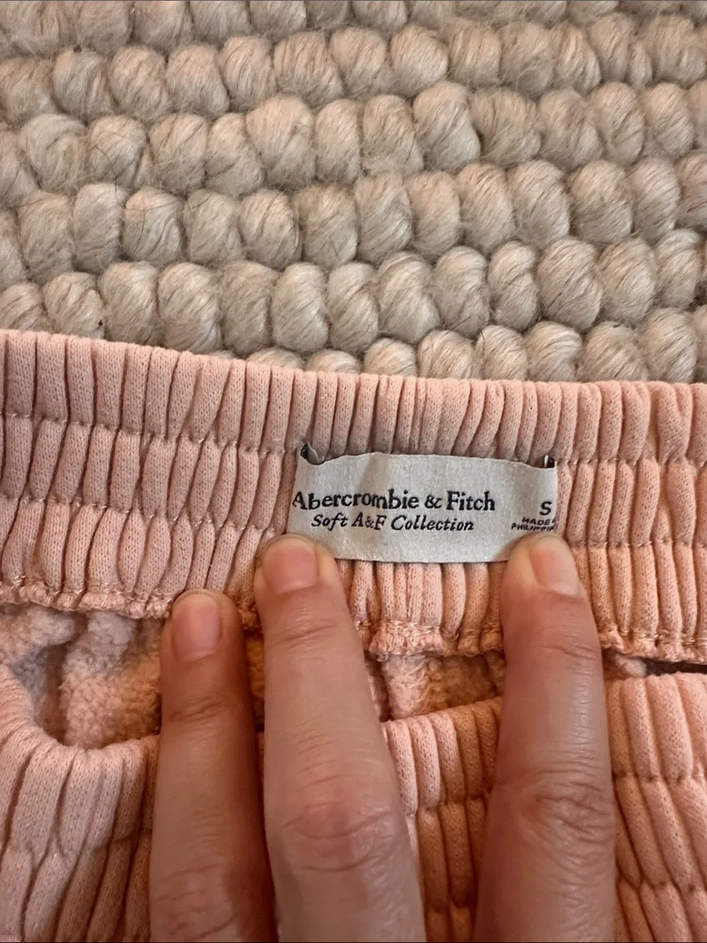 Abercrombie & Fitch Soft A&F Pink Fleece Sweat Shorts Size Small